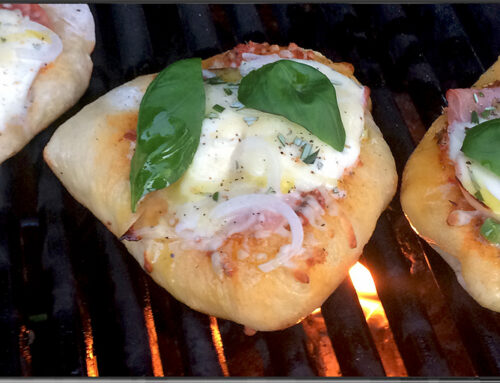 Gegrillte Pizza